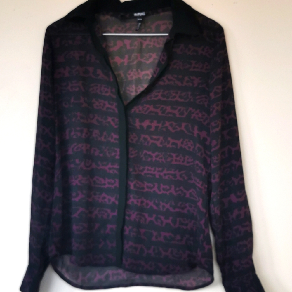Buffalo sheer blouse xs